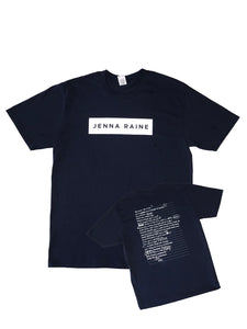 Jenna Raine "A Letter To Me" Navy Tee